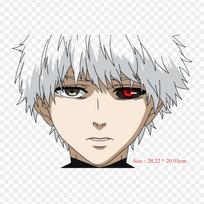 Nėra fono Kaneki Ken Kaneki Anime Lygintuvas ant drabužių aplikacijos Lipdukai ant drabužių Karščiui jautrus pritaikytas pleistras