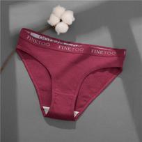 FINETOO Moteriškos medvilninės kelnaitės Apatiniai Lingerie Kelnaitės su raidėmis Moteriškos Vienspalvės M-XXL Moteriškos Seksualios Kelnaitės Briefs Mergaitėms L vyno raudonos spalvos