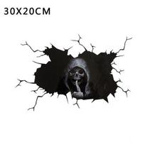 1 vnt Happy Halloween Silent Skull lipduko langas namų dekoravimo lipdukas automobilio lipduko dekoras 20*30cm