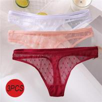 3 vnt./komplektas Seksualios kelnaitės Moteriškos „G-String“ nėriniuotos apatinės kelnaitės Moteriškos apatinės kelnaitės žemu juosmeniu, tinklinės apatinės kelnaitės, apatinis trikotažas XL