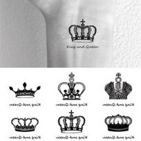Body Art vandeniui atsparios laikinos tatuiruotės vyrams ir moterims Madingos 3D karūnos dizaino mažos tatuiruotės lipdukas 1pc gray