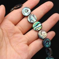 Natūralūs kriauklių karoliukai Abalone Perlamutriniai apvalūs karoliukai papuošalams gaminti „pasidaryk pats“ karoliai, apyrankės, auskarai, aksesuarai 10pcs/8mm brown