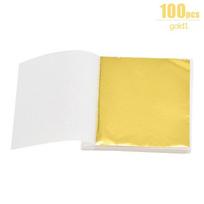 100/200 lakštų imitacija aukso sidabro folija, popieriaus lapų paauksavimas, pasidaryk pats, amatų popierius, gimtadienio vakarėlis, vestuvių tortas, desertas 100sheets auksas