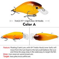 Proberos Little Fat Man Lure Pramoninis spausdinimas Plastikinis netikras masalas 7cm-13g