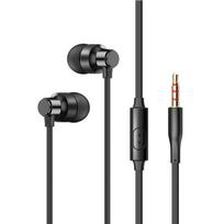 VAORLO 3,5 mm laidinės ausinės su mikrofonu mini ausinės, skirtos Samsung Xiaomi Huawei ausinėms juoda