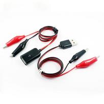 1 pora USB aligatoriaus spaustukai Krokodilo viela Vyriškas/moteris ir USB testeris detektorius nuolatinės srovės įtampos matuoklis ampermetras talpos galios matuoklis 1pair