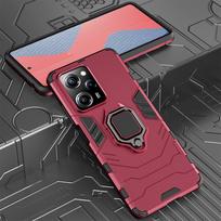 KEYSION smūgiams atsparus šarvų dėklas, skirtas POCO X5 Pro 5G Silikoninis + PC metalinis žiedinis stovas telefono dangtelis, skirtas Xiaomi POCO X5 5G for POCO X5 5G juoda