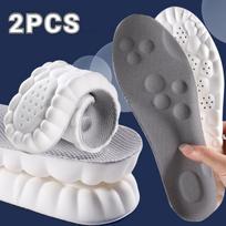 4D masažiniai vidpadžiai Super Minkšti sportinių batų vidpadis pėdoms bėgimo krepšeliai Batų pado lanko atrama Ortopediniai įdėklai Unisex 35-36 gray