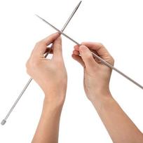 2 vnt./rinkinys 35 cm nerūdijančio plieno mezgimo adatos 2 mm–8 mm tiesios vienos smailios nerūdijančio plieno adatos „pasidaryk pats“ audimo įrankis 8.0mm