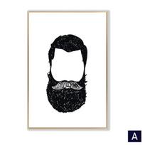 Kirpykla Sienos Menas Drobės Tapyba Vintažiniai Vyrų Spausdinti Paveikslėliai Kirpimai Barzdos Plakatai Kirpykla Kirpyklos salono dekoras Dovanos 21cm×30cm NoFrame white