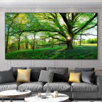 Kraštovaizdžio nuotraukos Green Tree Canvas Tapyba Miško plakatai ir spaudiniai Sienų menas Milžiniški medžiai Nuotraukos, skirtos gyvenamojo kambario namų dekoravimui 21cm×30cm NoFrame