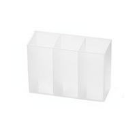 Sieninis 3Grids Organizer veidrodinė spintelė Lipni mažų daiktų laikymo dėžutė Antakių pieštukas lūpų dažų lūpų glazūra balta