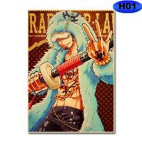 Senovinis anime vientisas plakatas Manga veikėjai Kraftpopieriaus plakatai Meno freska Studija Namų miegamojo dekoras Luffy sienos lipdukas 30x21cm
