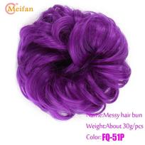 MEIFAN sintetiniai netvarkingi tiesūs plaukų kuodelių priauginimai elastinė juostelė pūkuoti plaukai Chignon traškus įvyniojimas updo netikras plaukas moterims