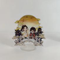 Anime dangaus pareigūnai palaimino akrilo stovą, veiksmo figūrėlę Tian Guan Ci Fu Xie Lian Hua Cheng modelio lėkštės žaislą beige