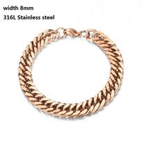 316L nerūdijančio plieno kubietiška grandinėlės apyrankė vyrams moterims Figaro vintage metalo Viking Kpop Pulseras Emo miela prabangių papuošalų dovana Length 17cm