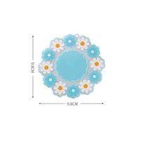 Silikoninis valgomojo stalas padėkliukas padėkliukas Virtuvės priedai Puodelis Kilimėlis Baras Puodelis Gėlės Gėrimų padėklai 9.8cm*9.8cm mėlyna