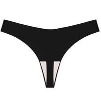 FINETOO moteriškos besiūlės G-String Seksualios žemo juosmens timpos Bikinio kelnaitės Minkštos ir patogios XS juoda