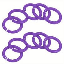 10/25 vnt. segtuvų žiedų, plastikinių, knygai, „pasidaryk pats“ albumui, sąsiuviniui, nuotraukų albumui 10pcs violetinė