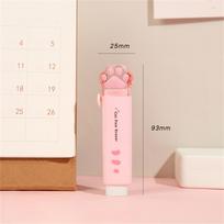 1 vnt. „Lovely Cat Paw“ nešiojamasis guminis trintukas Creative Push-Pull Design pieštukų trintukai, skirti vaikams Mokyklos biuro reikmenys Kanceliarinės prekės rožinė