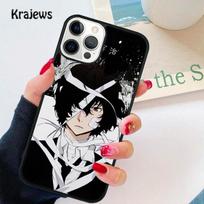 Bungou Stray Dogs Dazai Osamu Anime Soft Phone Case Cover For iPhone 14 5 SE 2020 6s 7 8 plus XR XS 11 12 13 mini pro max shell iPhone 14 black