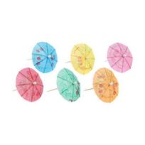 50 vnt. kokteilių pagaliukų Havajų vakarėlio dekoracijos Maisto ir gėrimų pagaliukai Cupcake dekoracijos Skėtukai vasaros gimtadieniui, baseino vakarėliams 50pcs beige