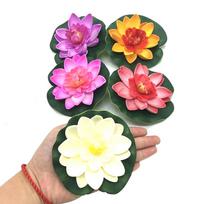 5 vnt. dirbtinis plūduriuojantis vanduo Eva Lotus gėlių tvenkinio dekoro rezervuaro augalo ornamentas 5pcs black
