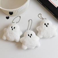 White Ghost raktų pakabukai Maži vaiduokliai Juokingi mokyklinio krepšio pakabukas Mielas pliušinis kabantis Kūrybiška lėlė pora raktų pakabukas vaikams Dovana