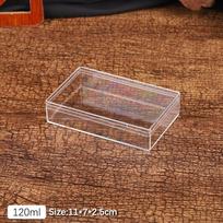 Stačiakampė skaidri plastikinė dėžutė maistui tinkama sausainių, saldainių dėžutė su dangteliu 11*7*2.5cm