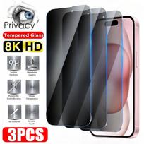 3 vnt. privatumo grūdintas stiklas, skirtas iPhone 16 15 14 13 12 11 Pro Max 14Plus 15Plus Mini X XS MAX XR, apsaugantis nuo šnipinėjimo ekrano apsauginis stiklas iPhone 16 Plus juoda