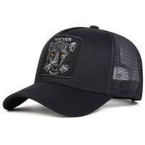 Unisex vasarinė beisbolo kepurė kvėpuojanti tinklinė hip-hop kepuraitė leopardo galva siuvinėjimas medvilninė kepurė Trucker kepurės juoda
