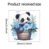 Fun-m91 Animacinis mielas raudonasis panda gėlių krepšelis tualetas su vonia vonia namų dekoracija sienų lipdukai 29*29CM/fun-m91 gray