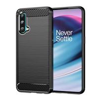 Silikoninis dėklas Oneplus Nord CE 5G N100 N10 N300 1+nord ce2 5g dangtelis Anglies pluošto smūgiams atsparūs dėklai oneplus nord2 5g N20 se Oneplus Nord juoda
