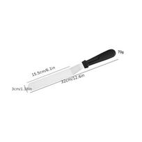 1vnt nerūdijančio plieno plastikinė rankena Tiesia lenkta torto kremo mentele 6 Inch Curved Spatula