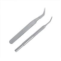 2PCS Pet Dog Tick Remover Kit Stainless Steel Tweezers Tick Removal Tool gray