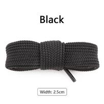 1 pora 2,5 cm platesnių raištelių batams Nauji sportbačiai Plokštūs batų raišteliai Madingi virviniai batų raišteliai 100/120/140/160 cm batų priedai 100cm juoda