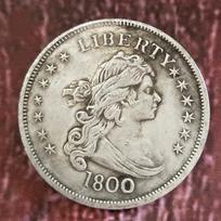1800  Amerikietiškojo erelio proginė moneta Jungtinės Amerikos Valstijos Moneta Suvenyras Šventės dovanos berniukams mergaitėms suaugusiems AVE gray