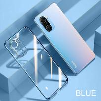 Luxury Plating Transparent Case For Xiaomi Redmi Note 11 10 Pro Plus 9 8 4g 11pro 5g Clear Silicone Cover On Note11 S 11s Note10 Redmi note 9t mėlyna