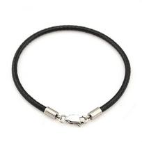 Bracelet Rope Braided Leather Bracelet Wristband Lobster Clasp Beads Diy Jewelry juoda