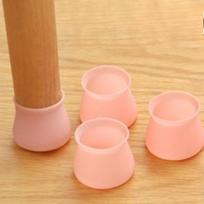 4pcs/set Table Chair Leg Cover Thickened High-elastic Mute Wear Resistant Furniture Protective Cover Noise Reduction Chair Cover Small circle