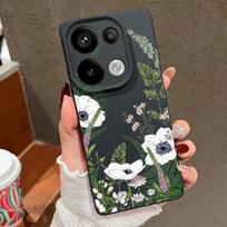 For Xiaomi 13T Pro Poco X7 X6 Redmi Note 14 Pro 13 12 11 10 Pro Case Floral Leather Texture TPU Soft Shockproof Lens Protection Slim Phone Cover Redmi Note 14 5G juoda