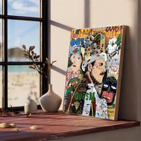 Pop gatvės meno grafiti muzikos plakatas vandeniui atsparus popierius lipdukai spaudiniai plakatai darbas sienos svetainės baro kavinės plakatai dekoratyviniai 21cm×30cm NoFrame