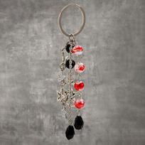 New Goth Black Bowknot Keychain Women Classic Cross Love Heart Key Ring Ladies Halloween Gift