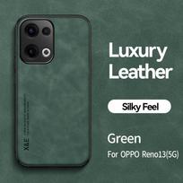 Oppo Reno13 5G CPH2689 dėklas Magnetinis odinis automobilinis laikiklis Telefono dėklas Oppo Reno 13 Pro 13Pro 5G CPH2697 Minkštas buferio dangtelis Reno 13 5G CPH2689 žalia