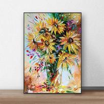 Van Gogo Saulėgrąžų Sienos Dailės Plakatas Monet Abstrakus Vintage Sieninė Tapyba Modernus Namų Dekoras Drobės Paveikslai Spaudiniai Svetainės Dekoruoti 21cm×30cm NoFrame