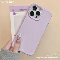 Silikono dėklas, skirtas iPhone 16 15 14 13 12 11 Pro Max 14Plus 15Pro X XR XS Max telefono buferiui atsparus smūgiams minkštas dangtelis iPhone 11 violetinė