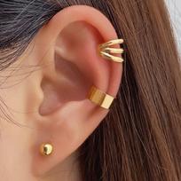 Star & Moon Rhinestone Butterfly Cartilage Ear Cuff Set: Non-Piercing, Hollow Design, European & American Style One size