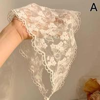 Retro nėrinių bandana galvos juosta su raštu plaukų skarelė bohemiška trikampė galvos skarelė plaukų juostos moterims mergaitėms miela skarelė