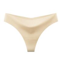 European & American Seamless Ice Silk Low-Waist Thong - Sexy, Breathable, Invisible Women's Yoga Underwear L (70-80 kg)