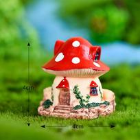 Grybų namelis Mikropeizažo ornamentai Dervos rankdarbiai Vilos nameliai Svajingos pasakos Svajonių dekoravimo aksesuarai New red style